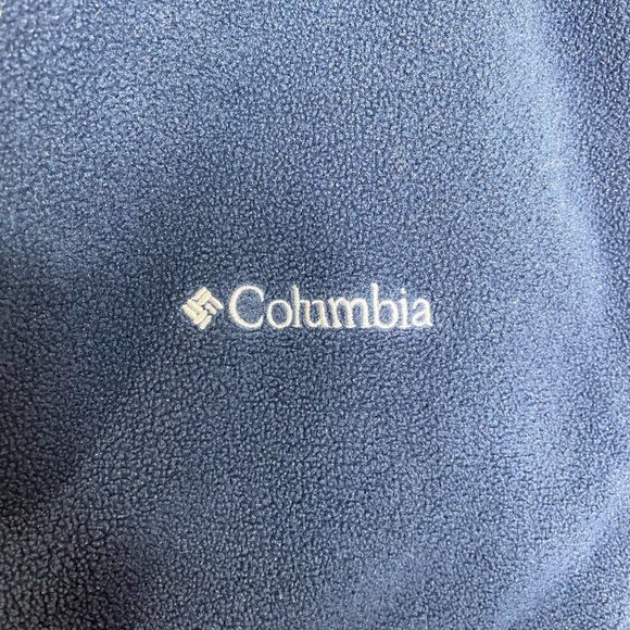 Columbia unisex/men's XL 1/2 zip fleece pull over jacket in blue EUC. - Picture 4 of 5
